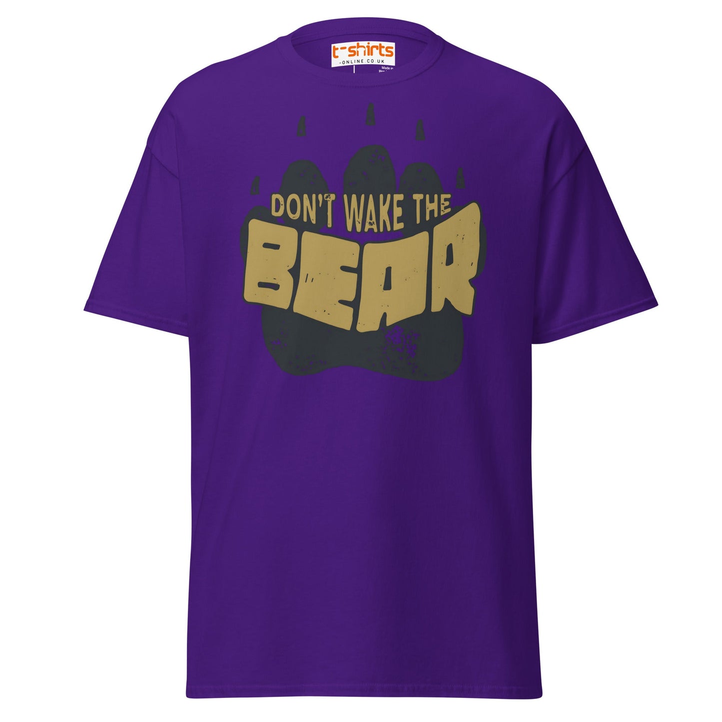 Don’t Wake The Bear T-Shirt | Funny Lazy Mood Tee - Purple - T-Shirts Online