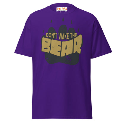 Don’t Wake The Bear T-Shirt | Funny Lazy Mood Tee - Purple - T-Shirts Online
