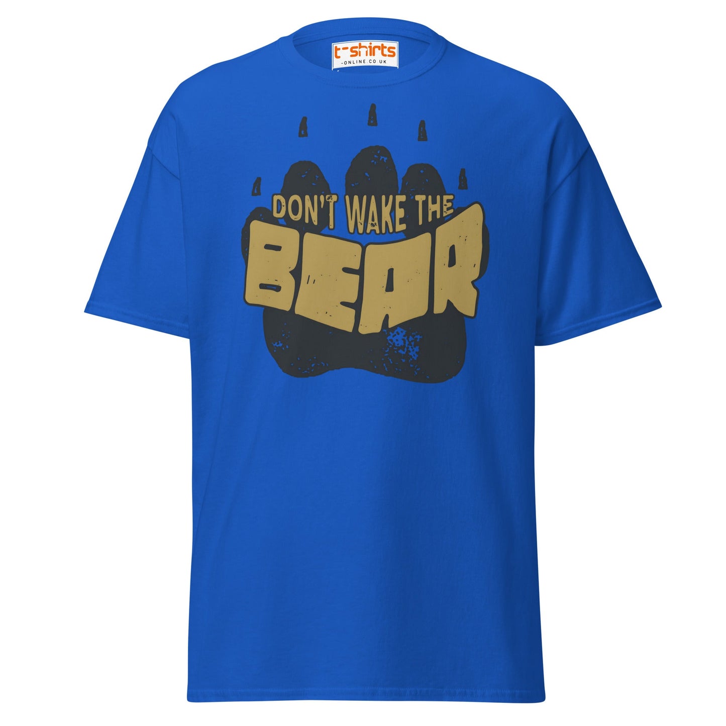 Don’t Wake The Bear T-Shirt | Funny Lazy Mood Tee - Royal - T-Shirts Online