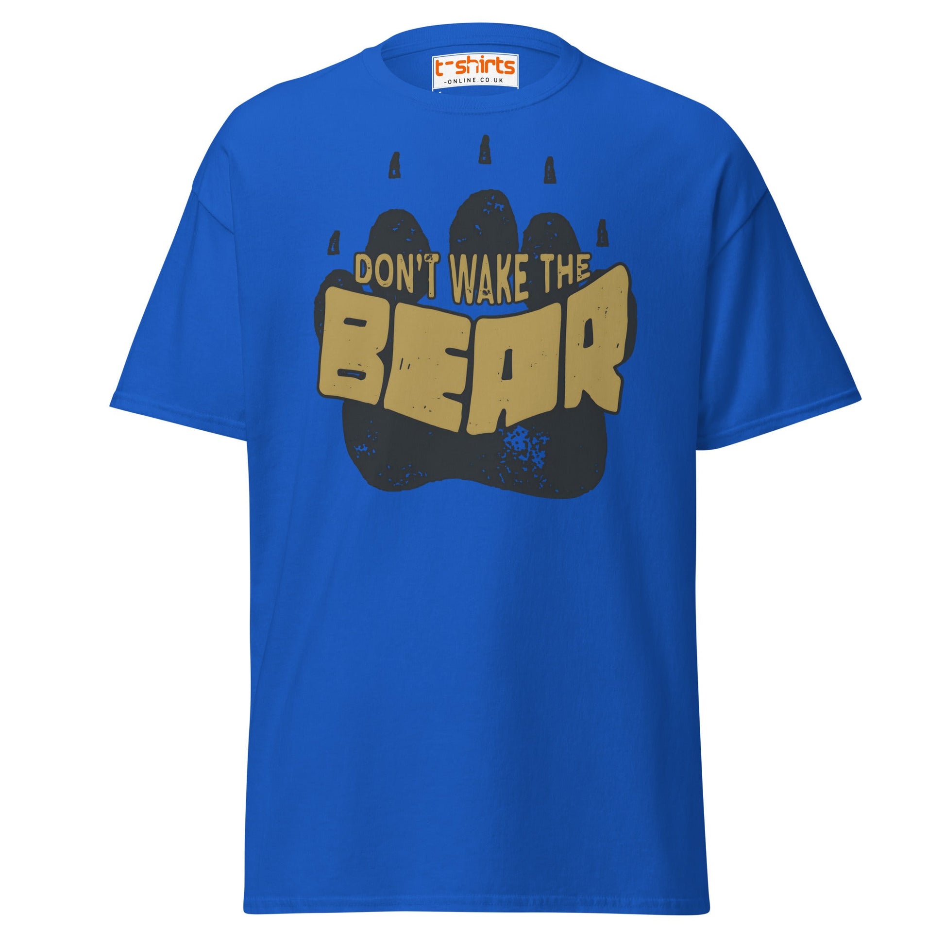 Don’t Wake The Bear T-Shirt | Funny Lazy Mood Tee - Royal - T-Shirts Online
