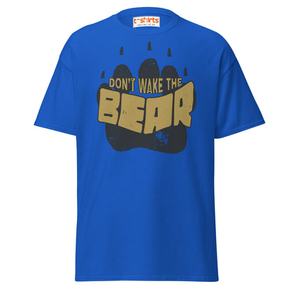 Don’t Wake The Bear T-Shirt | Funny Lazy Mood Tee - Royal - T-Shirts Online