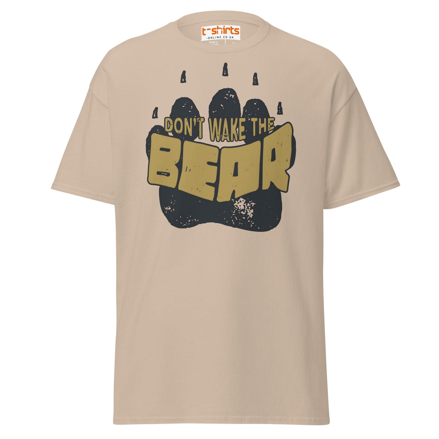 Don’t Wake The Bear T-Shirt | Funny Lazy Mood Tee - Sand - T-Shirts Online