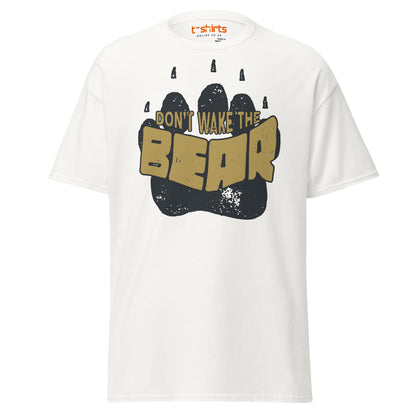 Don’t Wake The Bear T-Shirt | Funny Lazy Mood Tee - White - T-Shirts Online