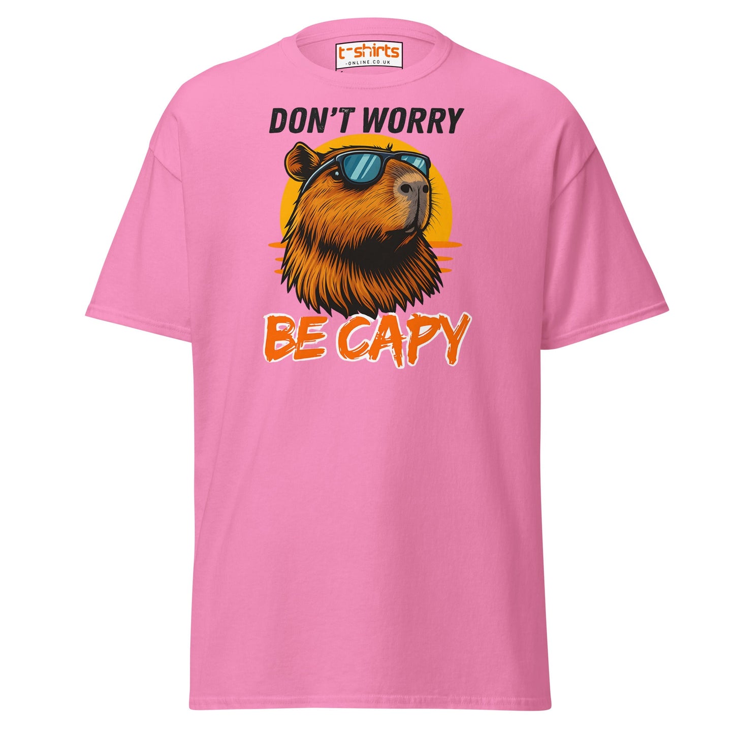 Don't Worry Be Capy T-Shirt - Azalea - T-Shirts Online
