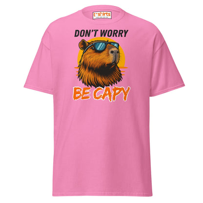Don't Worry Be Capy T-Shirt - Azalea - T-Shirts Online