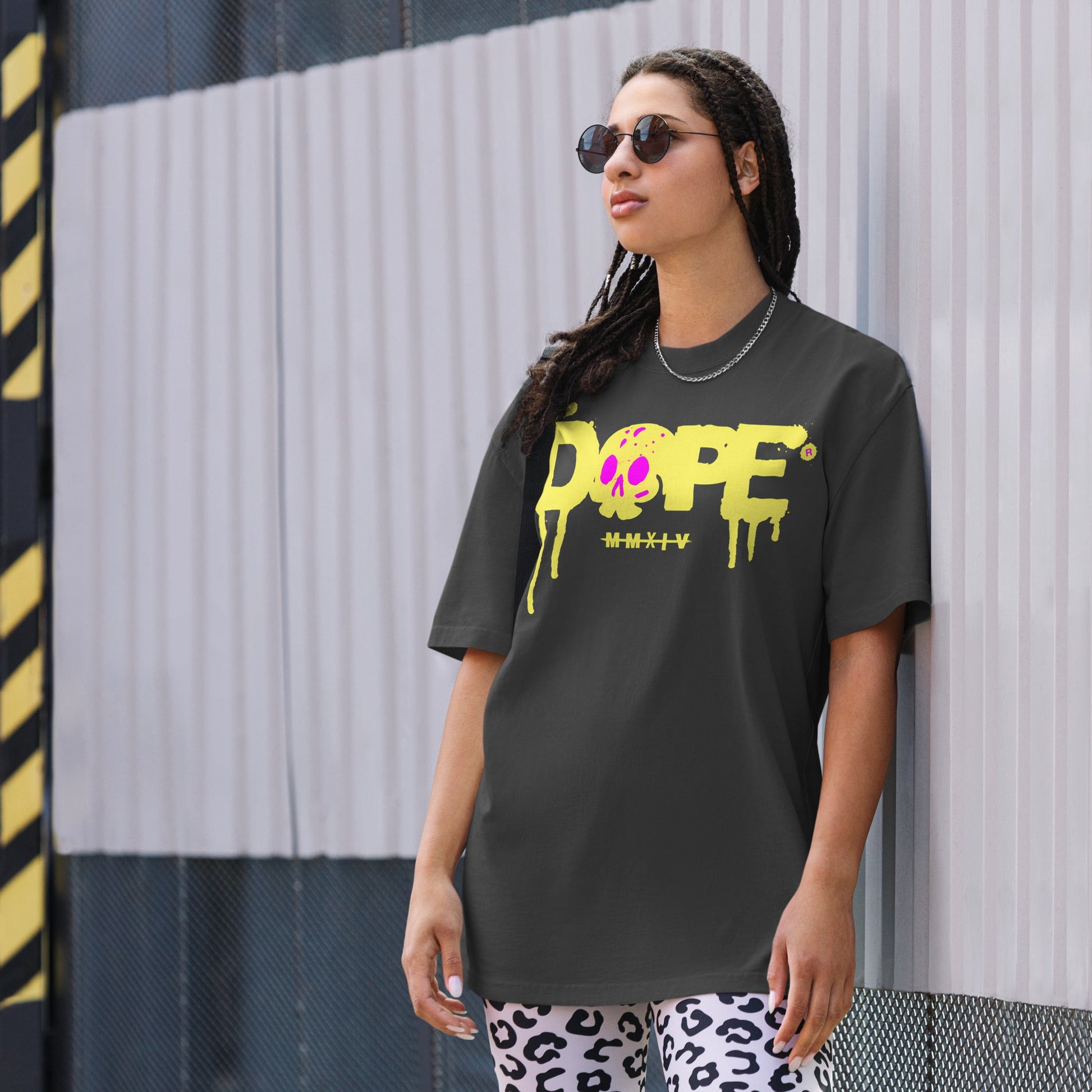 Dope T-Shirt | Oversized Faded Tee - Faded Black - T-Shirts Online