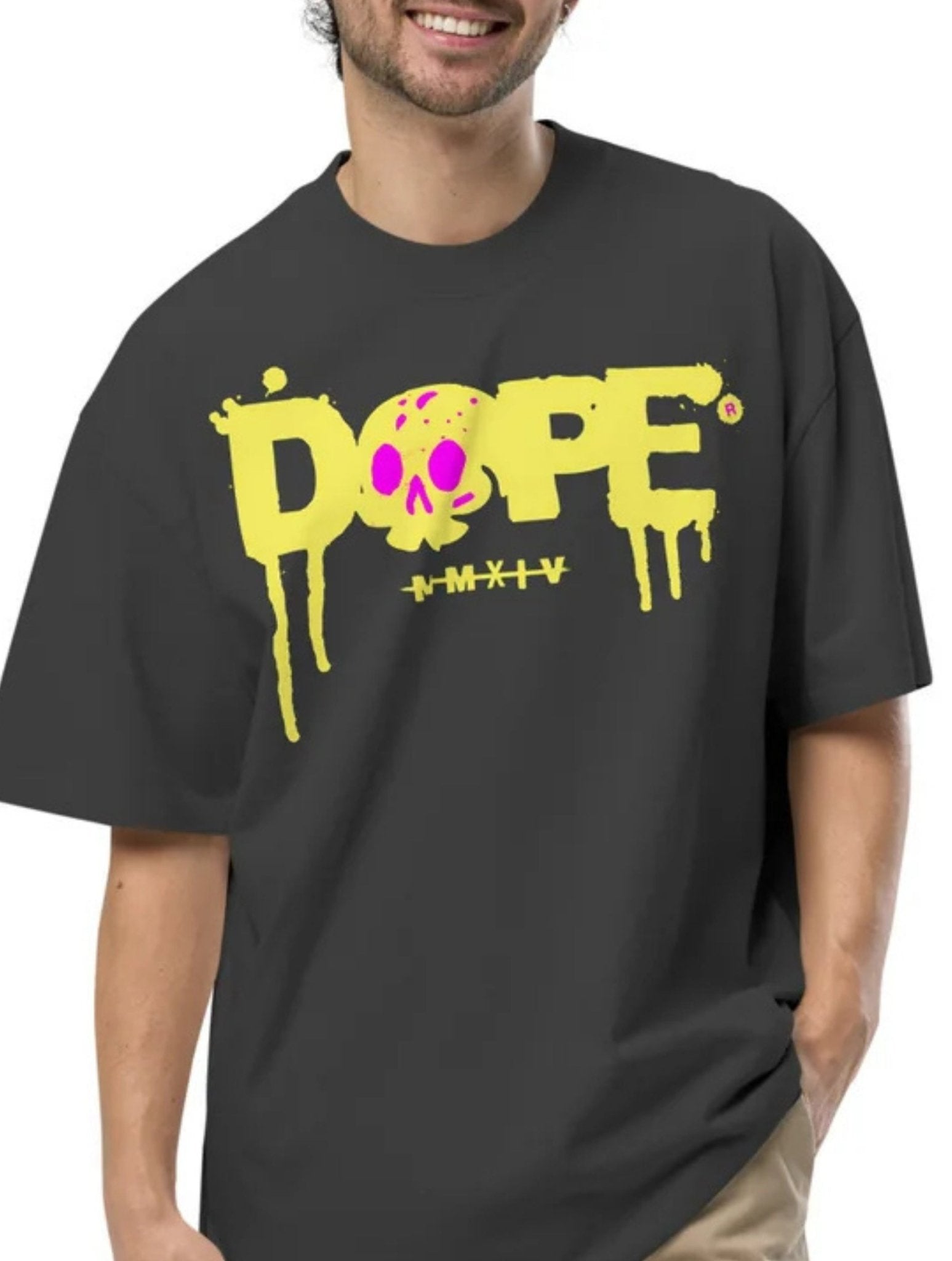 Dope T-Shirt | Oversized Faded Tee - Faded Black - T-Shirts Online