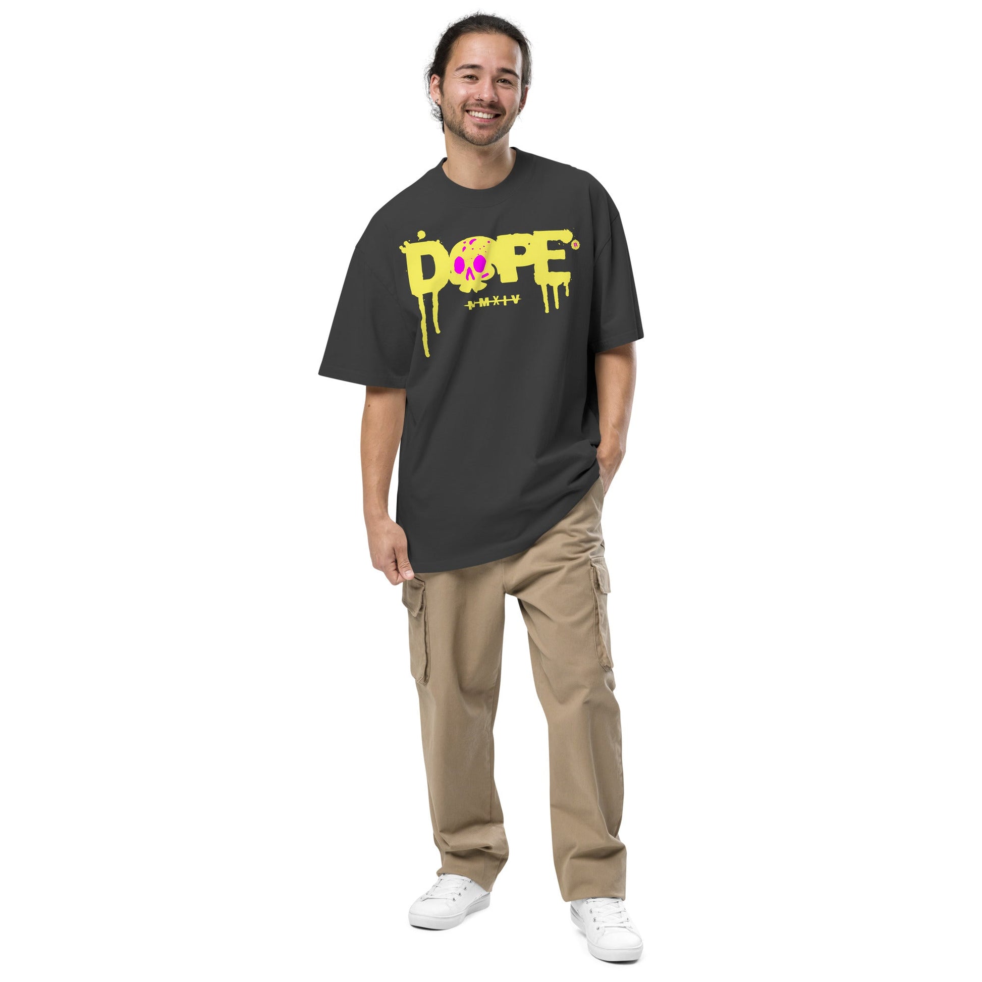 Dope T-Shirt | Oversized Faded Tee - Faded Black - T-Shirts Online