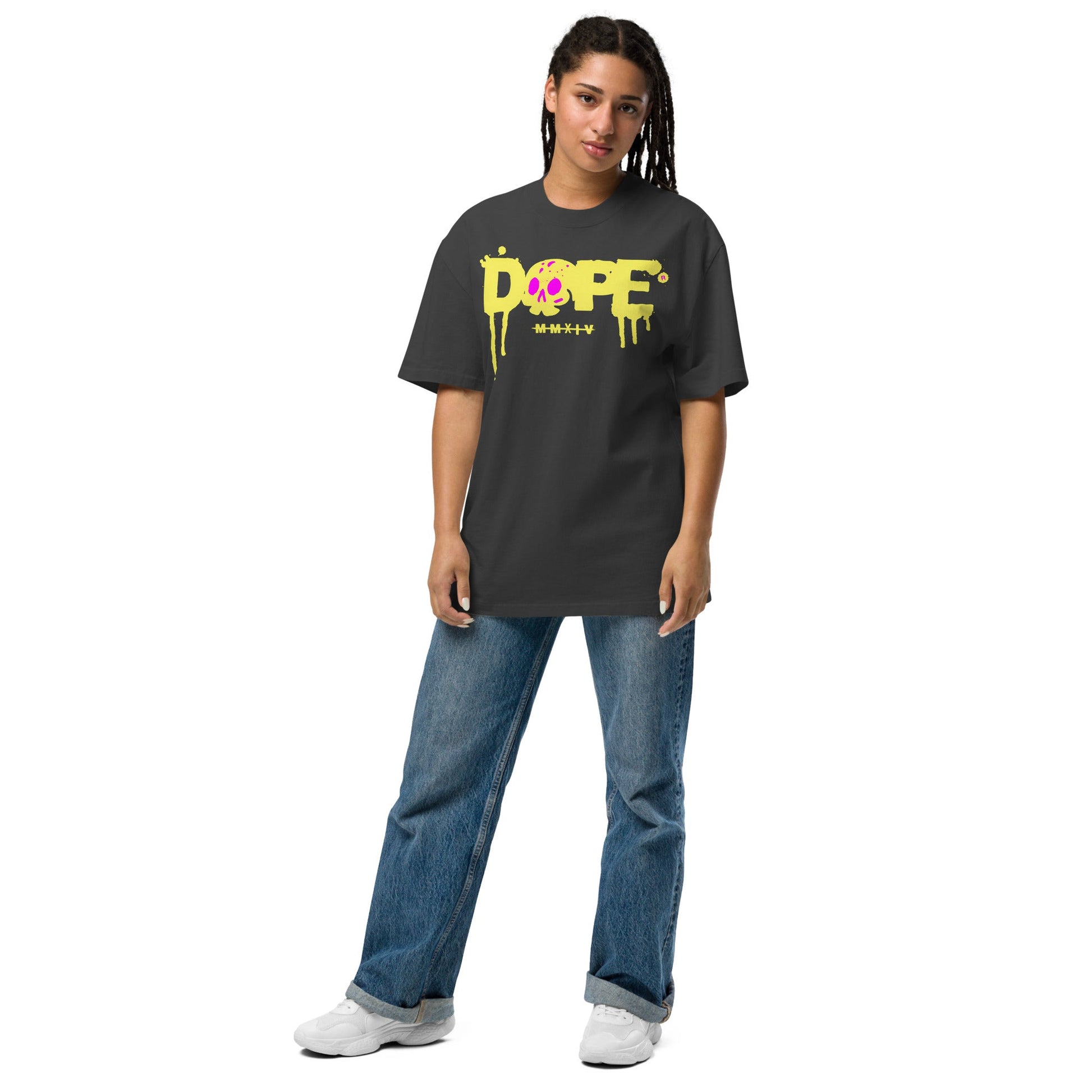 Dope T-Shirt | Oversized Faded Tee - Faded Black - T-Shirts Online