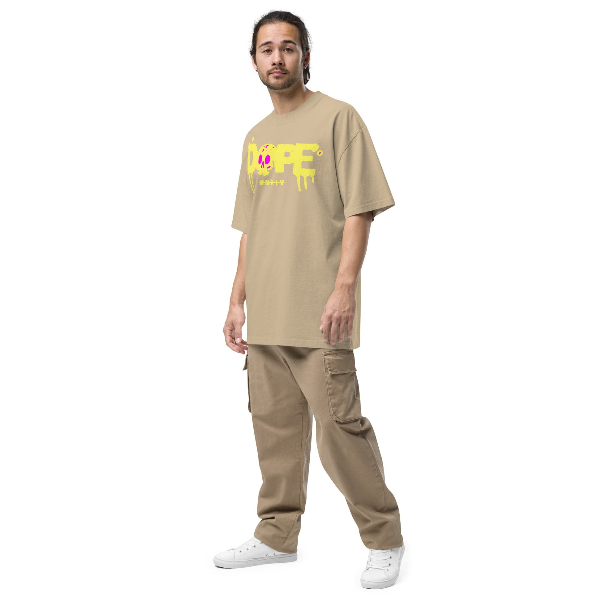 Dope T-Shirt | Oversized Faded Tee - Faded Khaki - T-Shirts Online