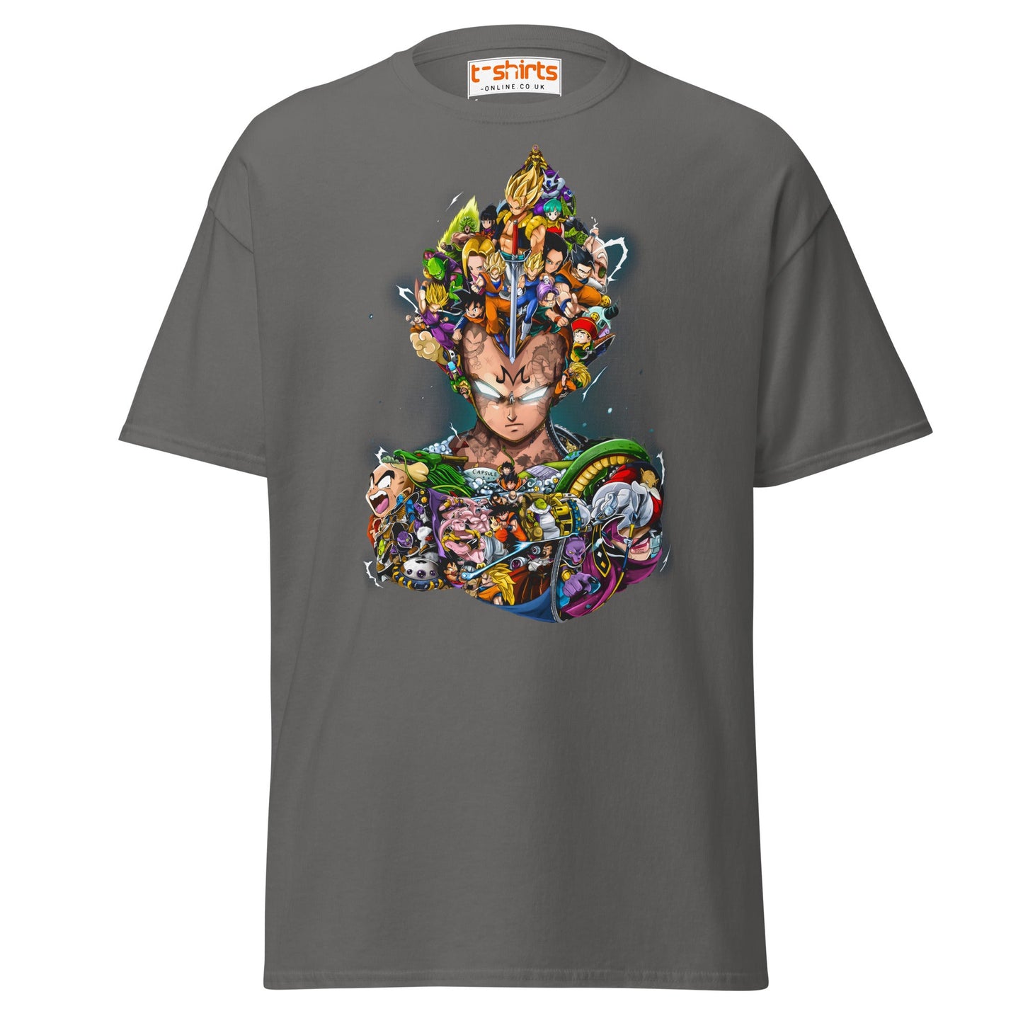 Dragon Ball Z Collage T-Shirt | Epic Anime Art Tee - Charcoal - T-Shirts Online