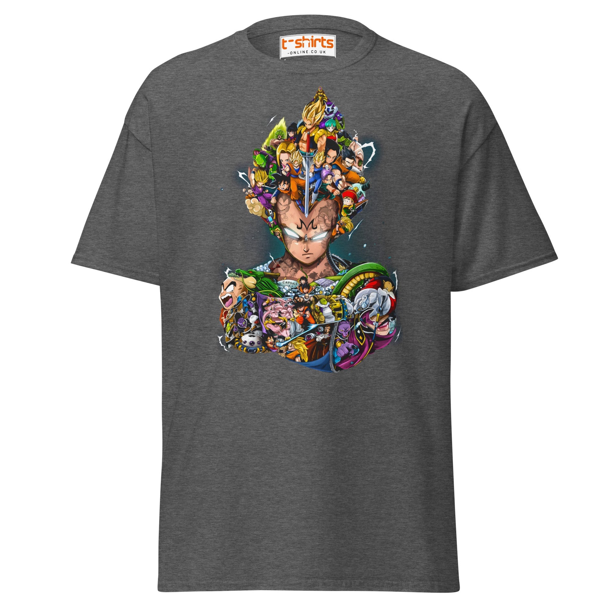 Dragon Ball Z Collage T-Shirt | Epic Anime Art Tee - Dark Heather - T-Shirts Online
