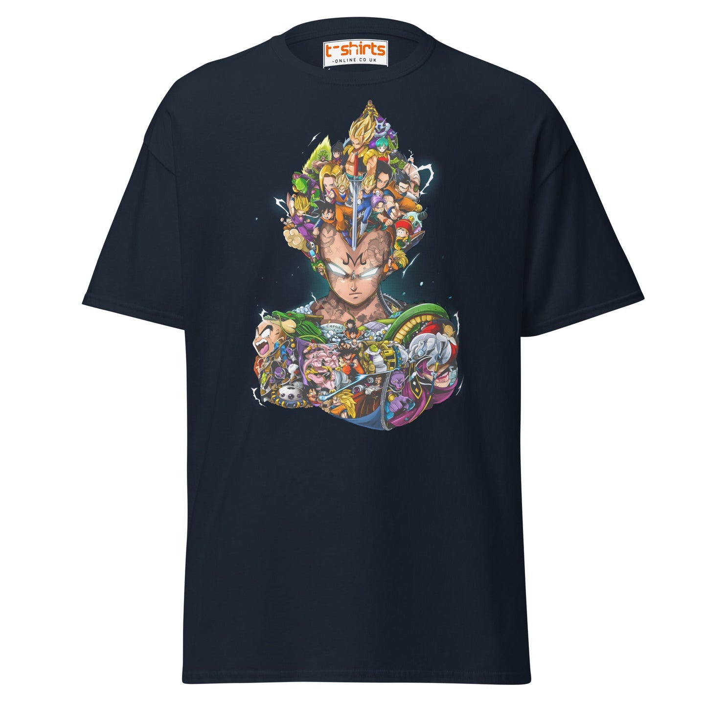 Dragon Ball Z Collage T-Shirt | Epic Anime Art Tee - Navy - T-Shirts Online