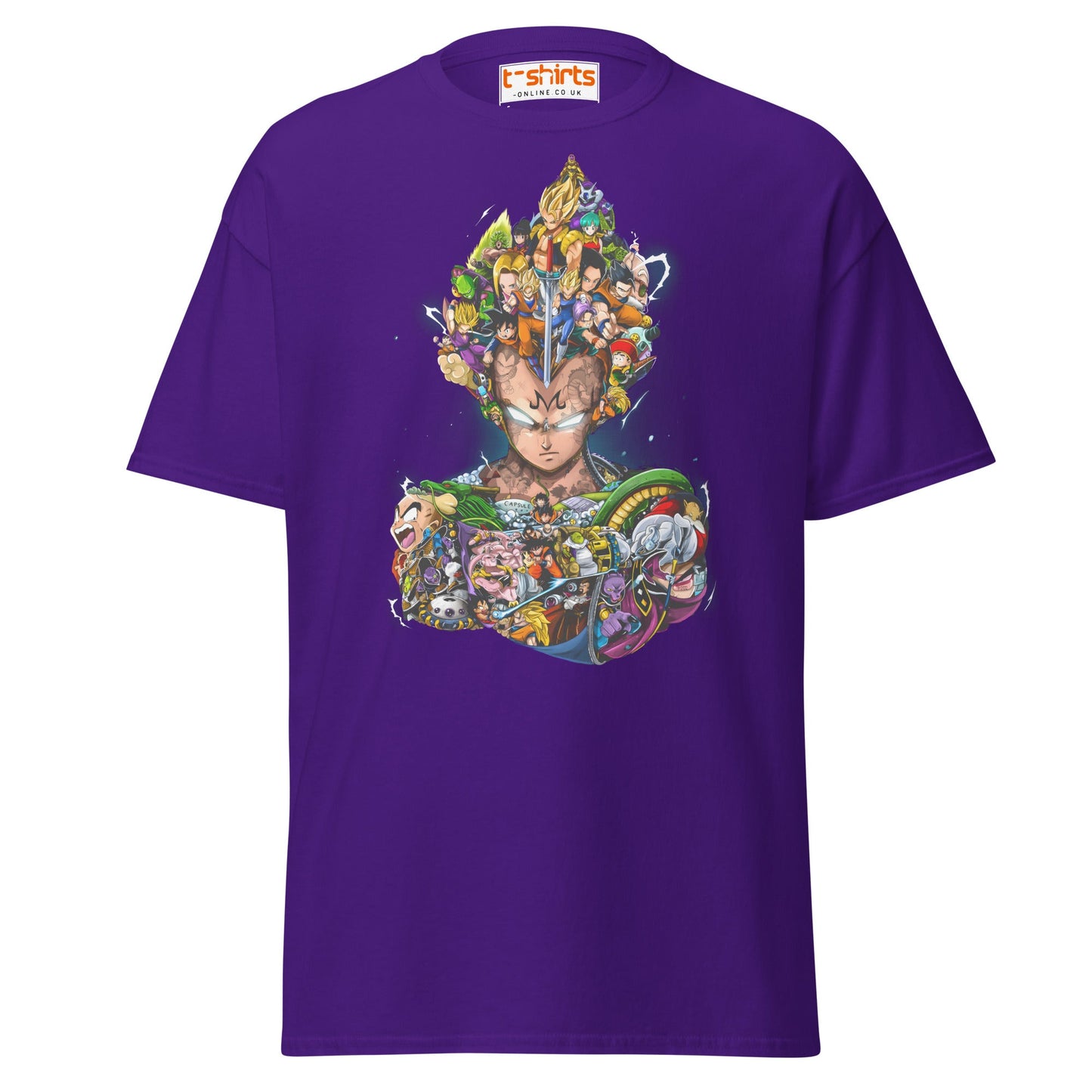 Dragon Ball Z Collage T-Shirt | Epic Anime Art Tee - Purple - T-Shirts Online