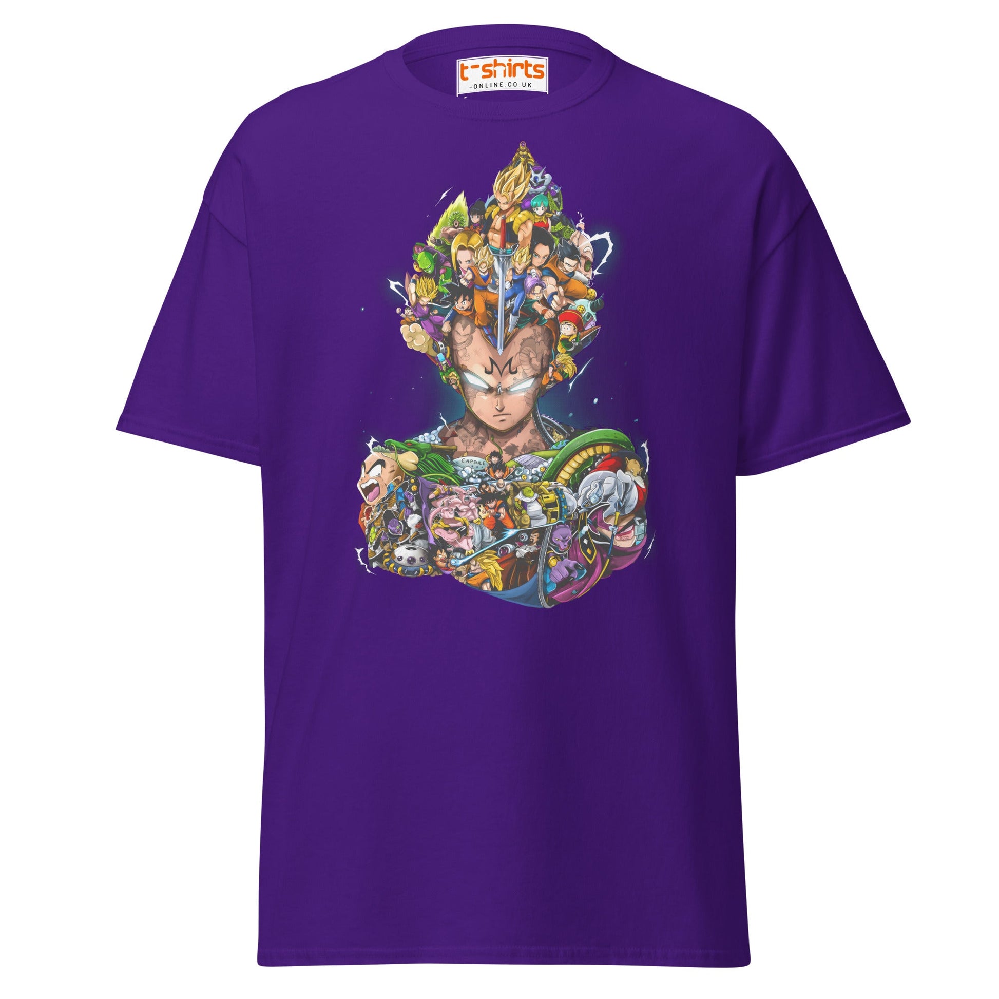 Dragon Ball Z Collage T-Shirt | Epic Anime Art Tee - Purple - T-Shirts Online