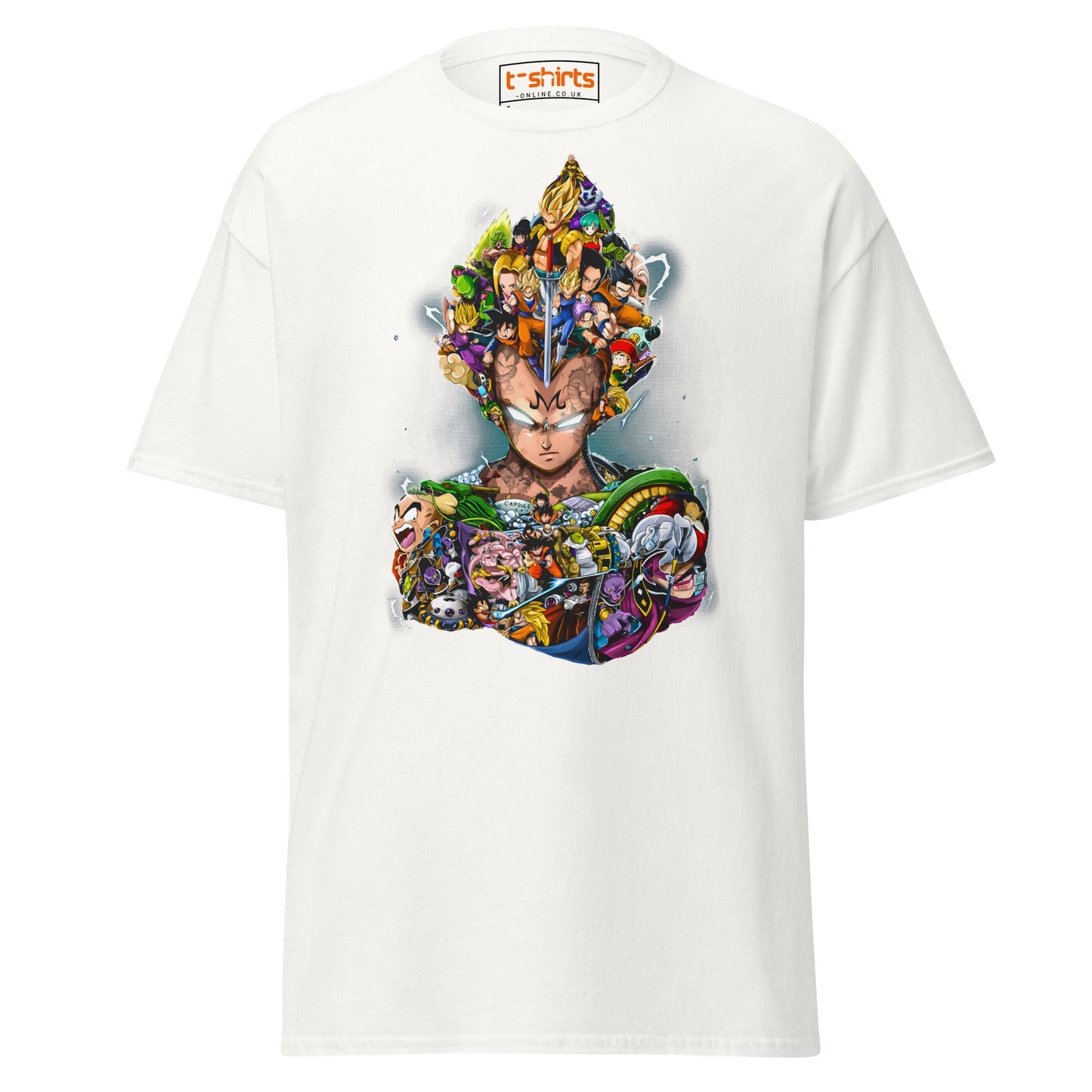 Dragon Ball Z Collage T-Shirt | Epic Anime Art Tee - White - T-Shirts Online