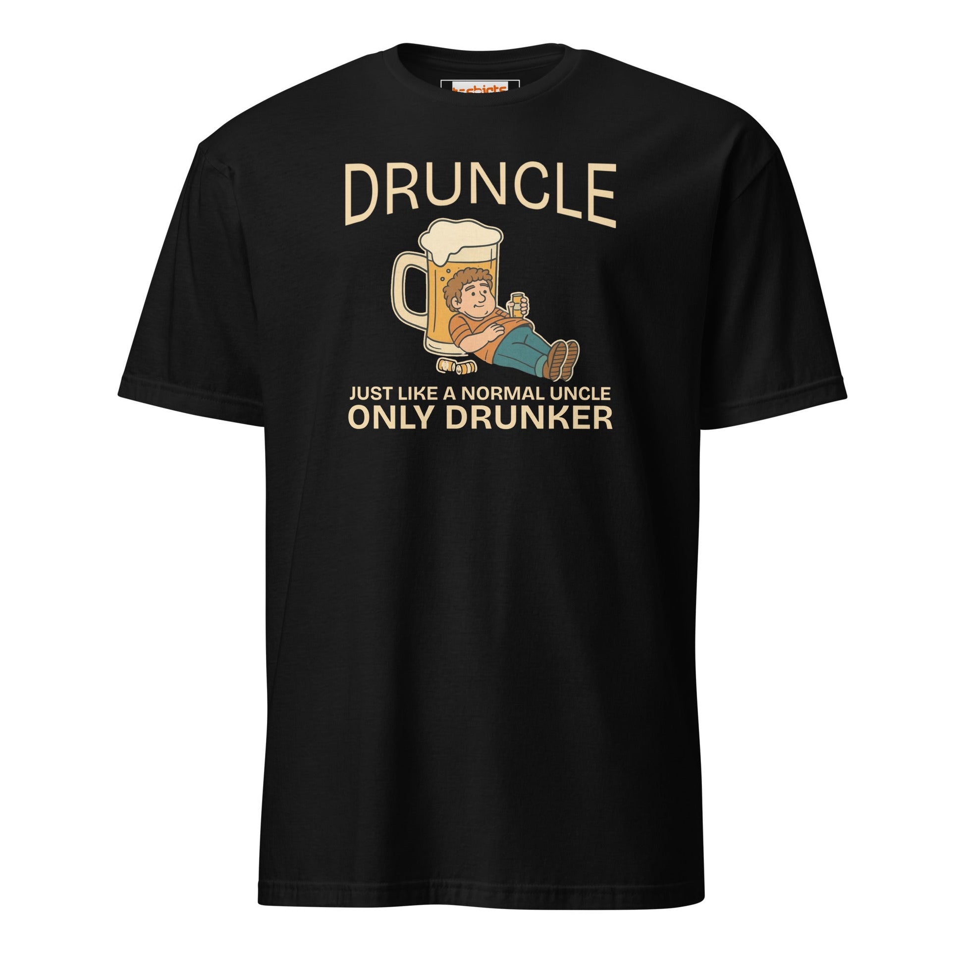 Druncle T-Shirt | Just Like a Normal Uncle - Only Drunker - Black - T-Shirts Online