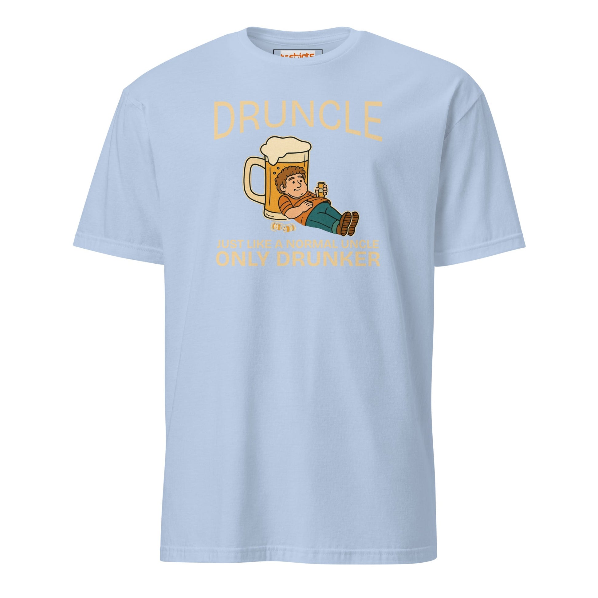 Druncle T-Shirt | Just Like a Normal Uncle - Only Drunker - Light Blue - T-Shirts Online