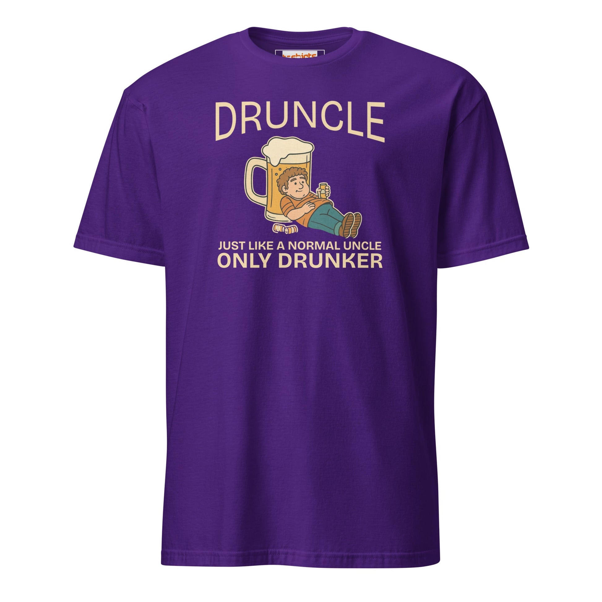 Druncle T-Shirt | Just Like a Normal Uncle - Only Drunker - Purple - T-Shirts Online