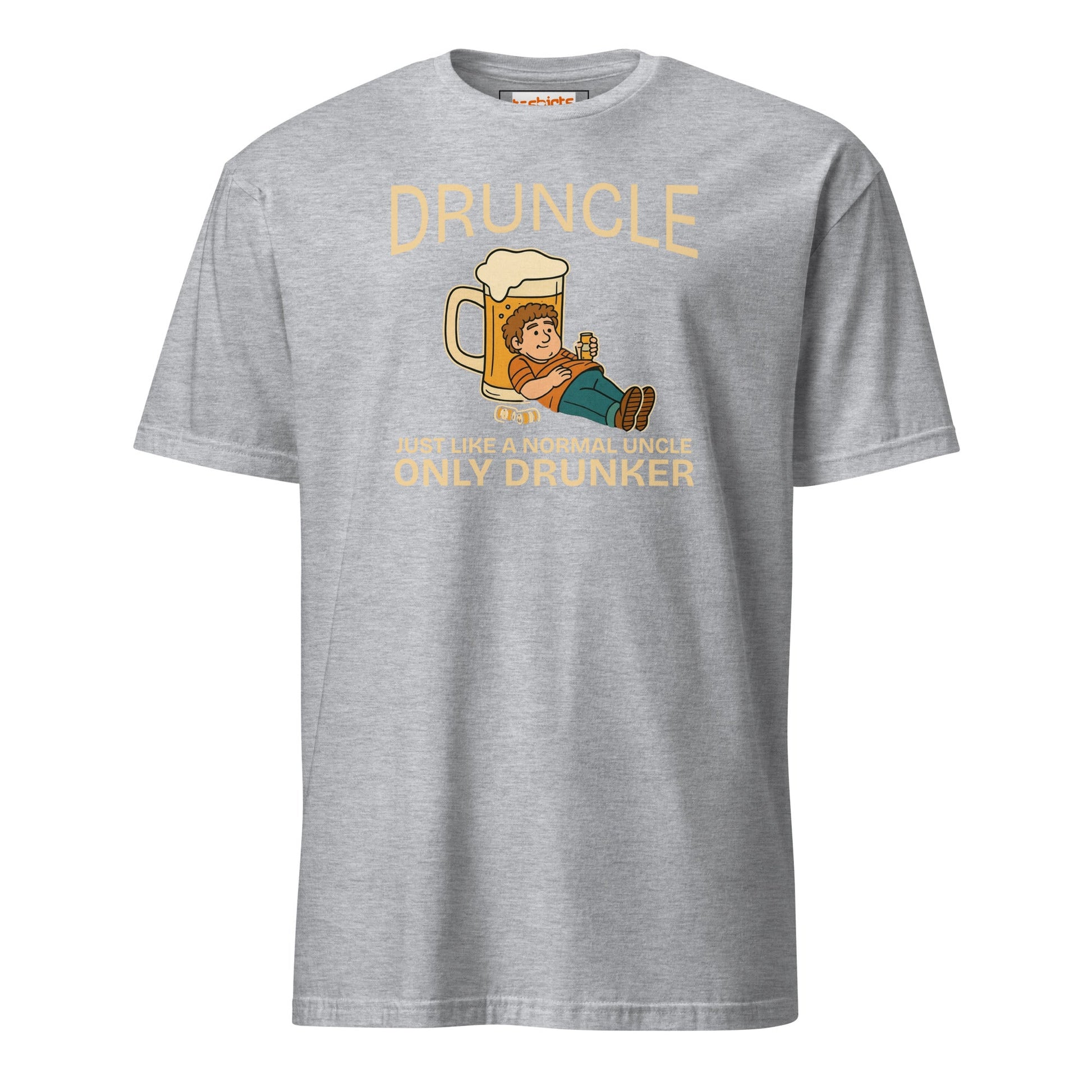 Druncle T-Shirt | Just Like a Normal Uncle - Only Drunker - Sport Grey - T-Shirts Online