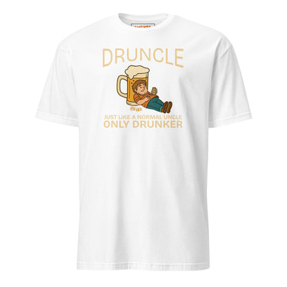 Druncle T-Shirt | Just Like a Normal Uncle - Only Drunker - White - T-Shirts Online