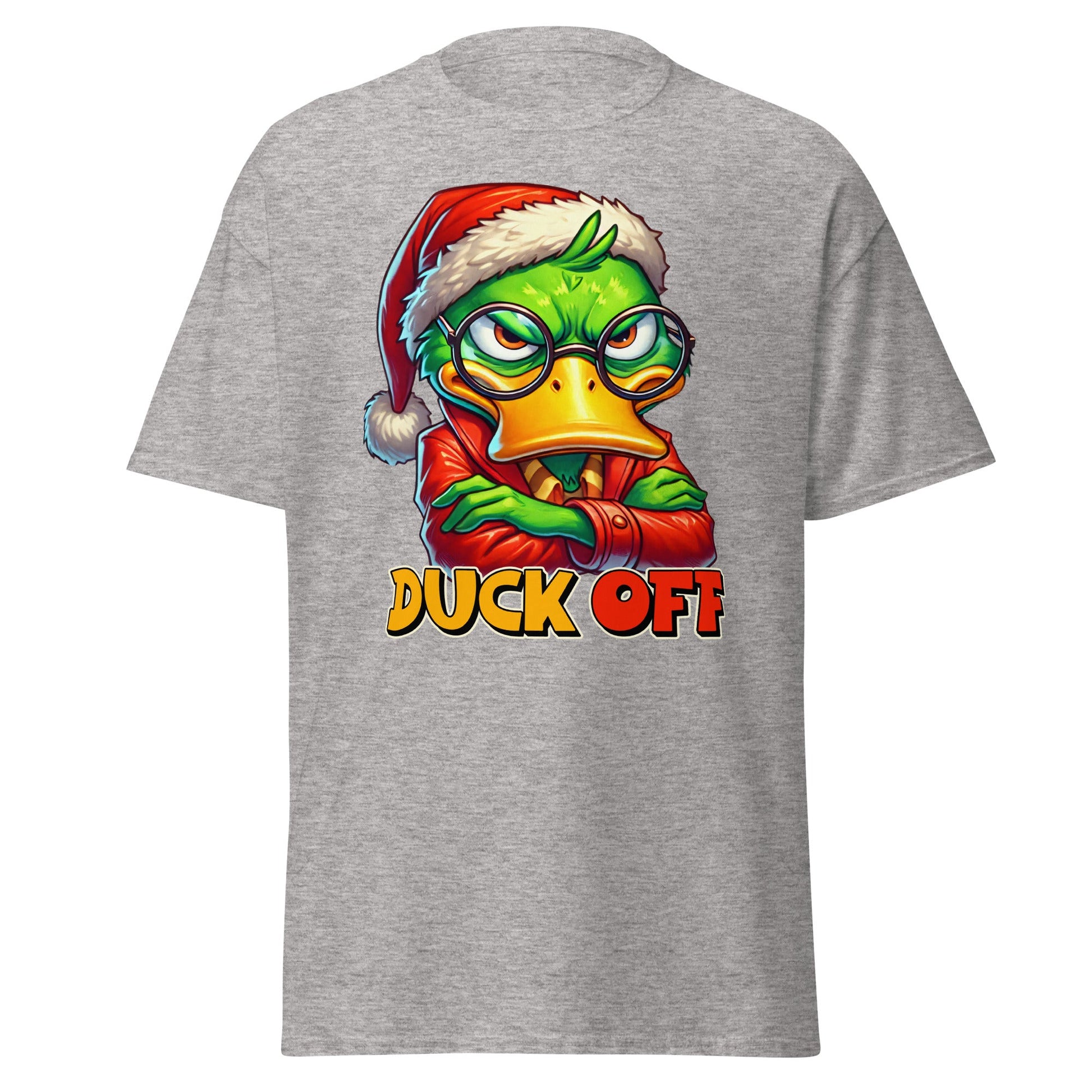 Duck Off | Sarcastic Duck T-Shirt - Sport Grey - T-Shirts Online