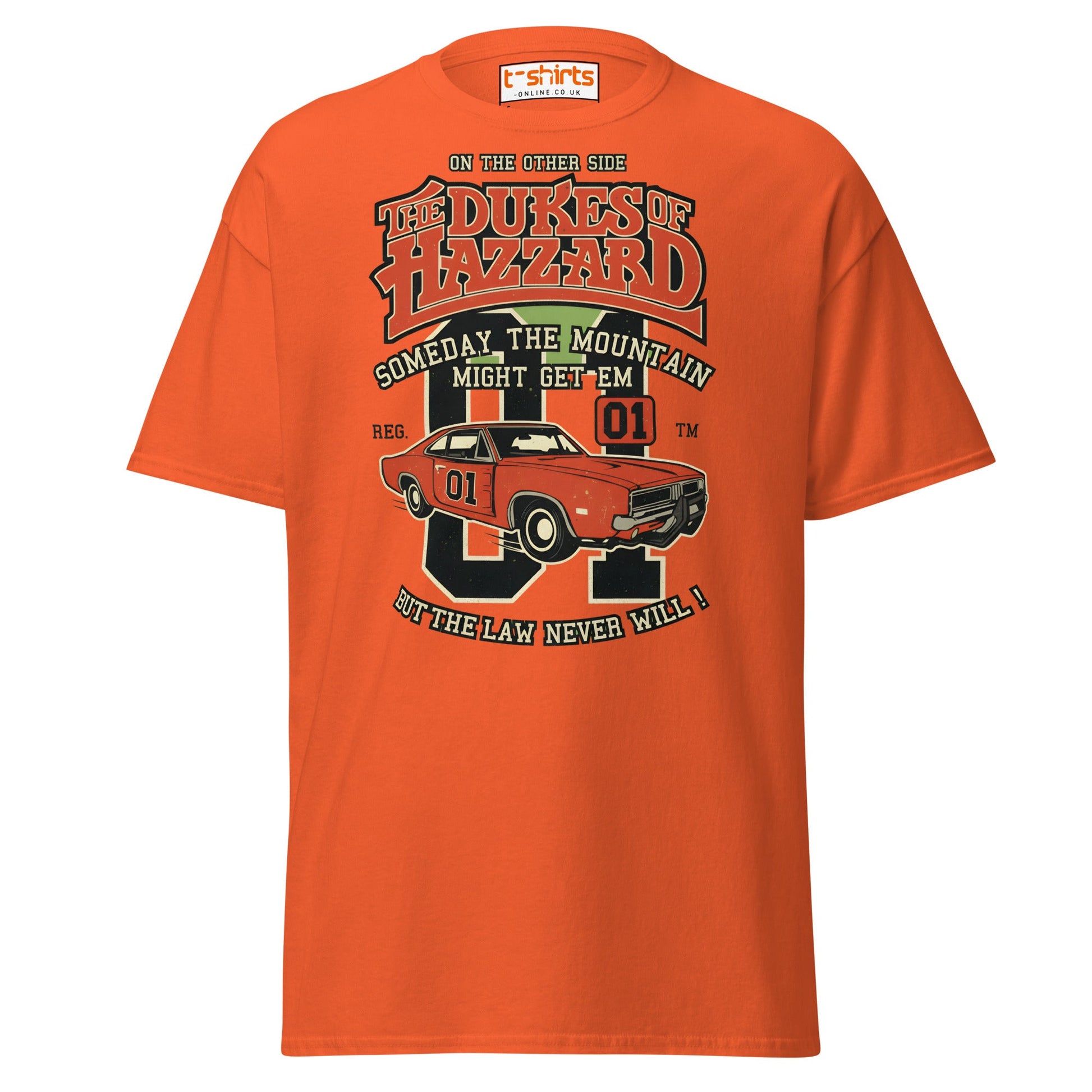 Dukes of Hazzard T-Shirt | Retro Classic Car Tee - Orange - T-Shirts Online