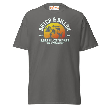 Dutch & Dillon Jungle Tours T-Shirt | Retro Movie Tee - Charcoal - T-Shirts Online