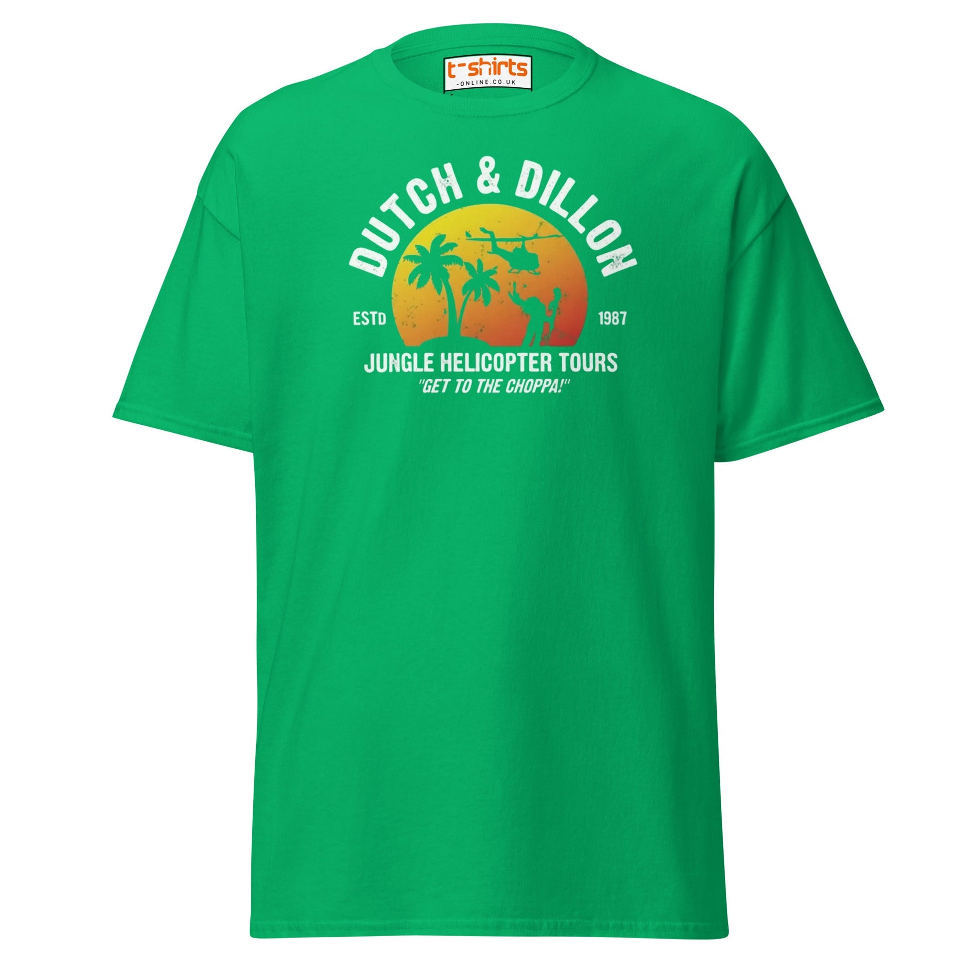 Dutch & Dillon Jungle Tours T-Shirt | Retro Movie Tee - Irish Green - T-Shirts Online