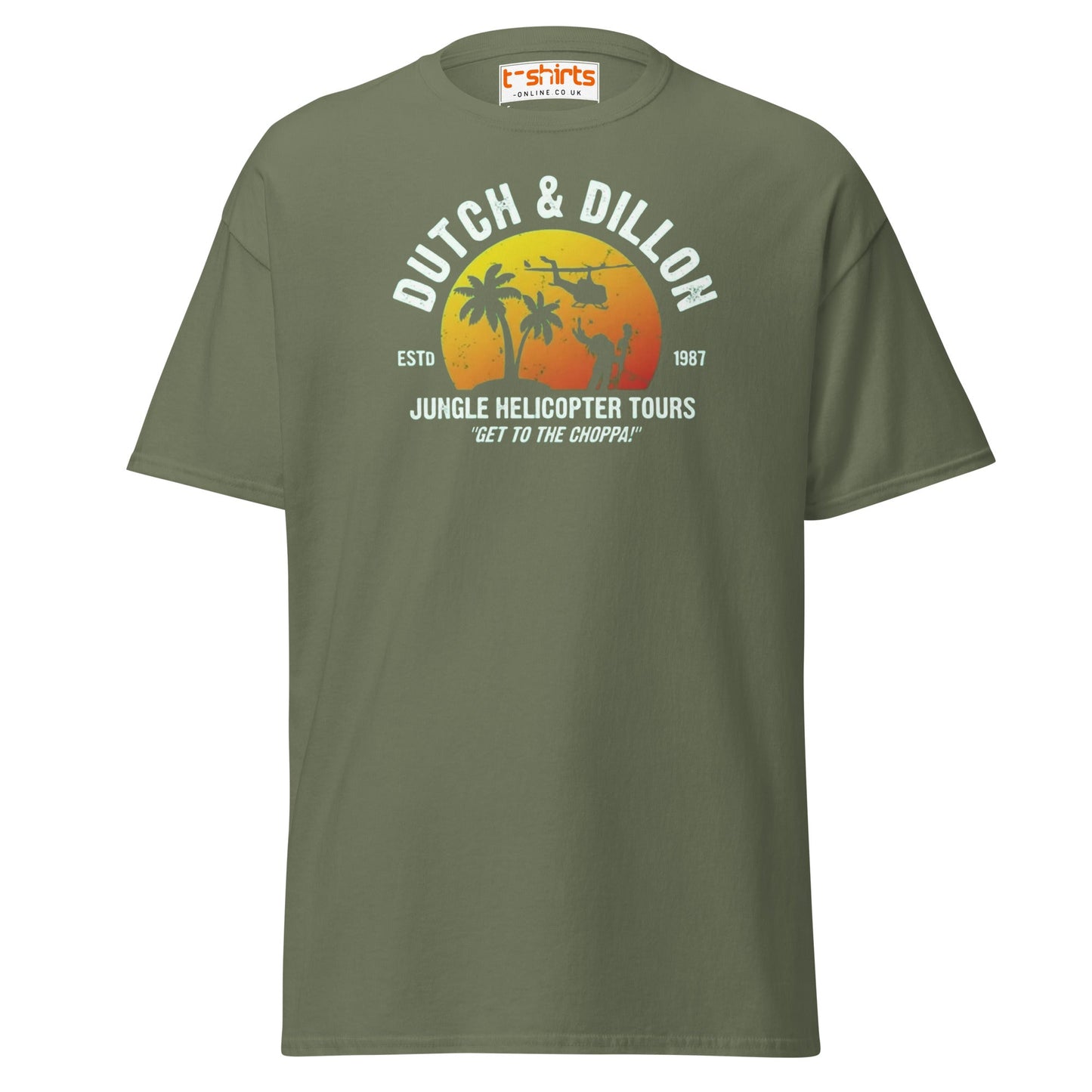 Dutch & Dillon Jungle Tours T-Shirt | Retro Movie Tee - Military Green - T-Shirts Online