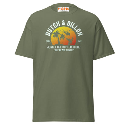 Dutch & Dillon Jungle Tours T-Shirt | Retro Movie Tee - Military Green - T-Shirts Online