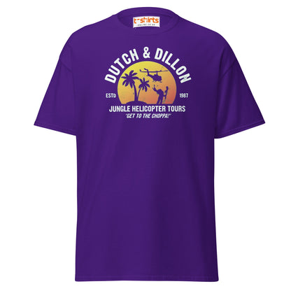 Dutch & Dillon Jungle Tours T-Shirt | Retro Movie Tee - Purple - T-Shirts Online