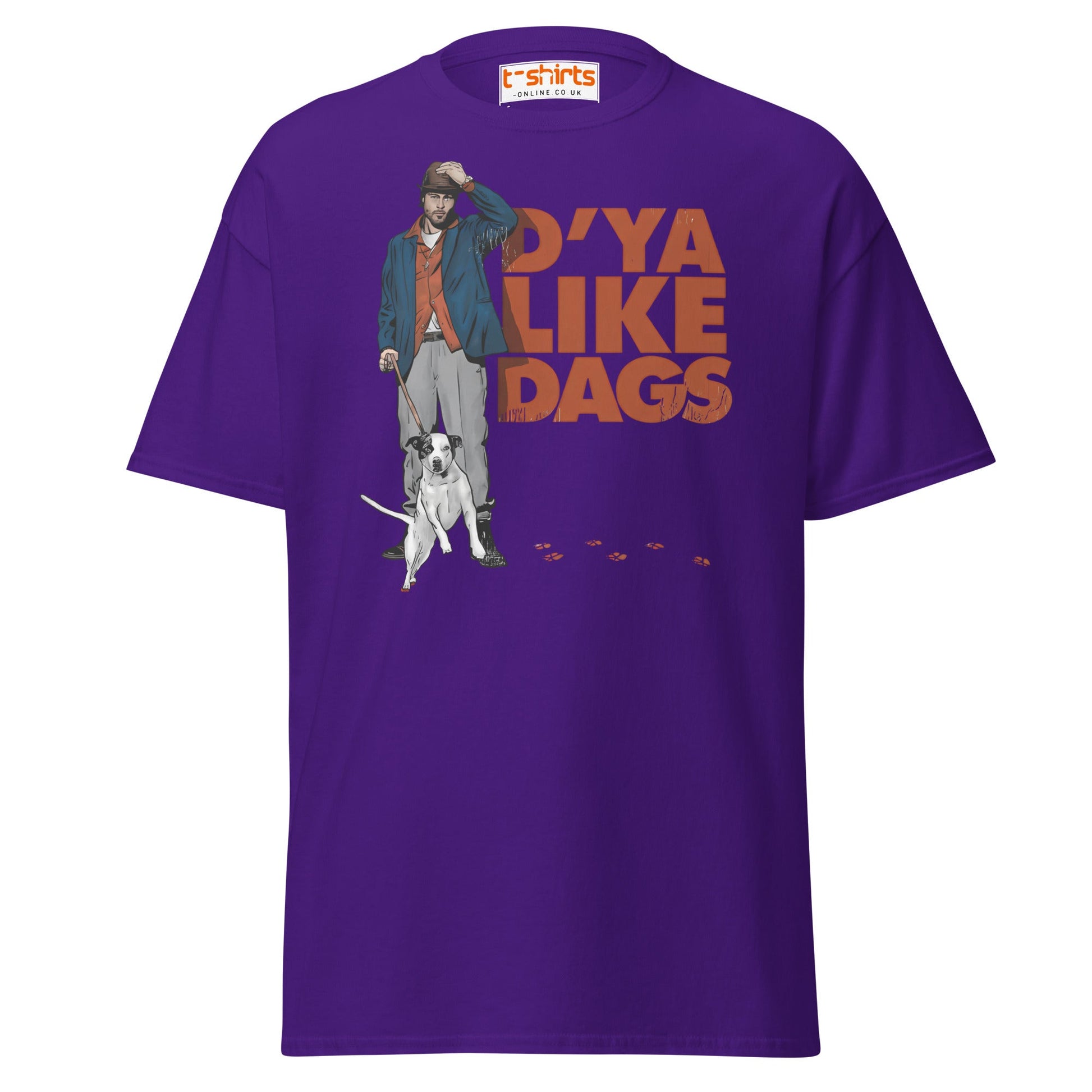D’ya Like Dags Funny Dog T-Shirt – Humor Tee - Purple - T-Shirts Online