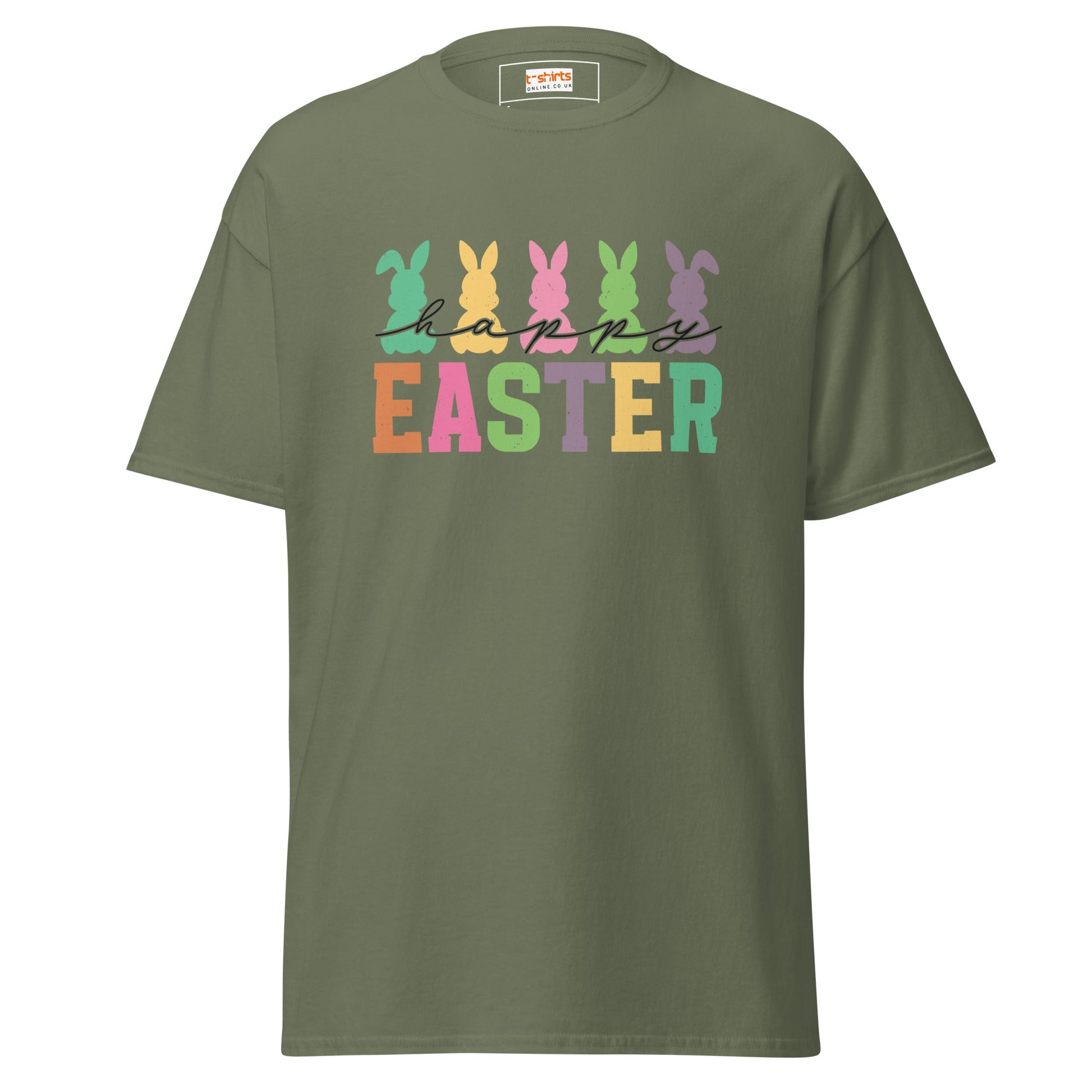 Easter Happy | Easter T-Shirt - Military Green - T-Shirts Online