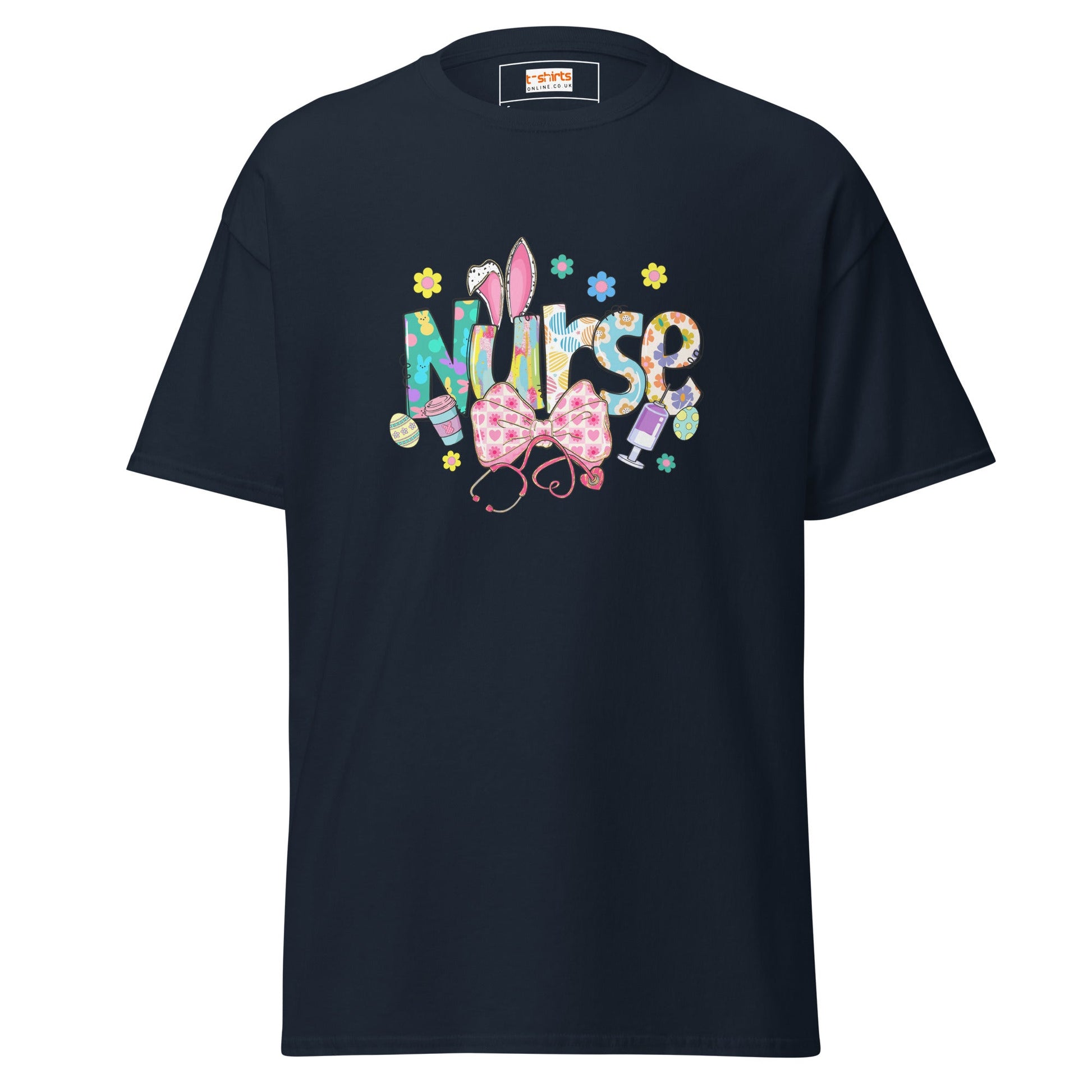 Easter Nurse | Nurse T-Shirt - Navy - T-Shirts Online