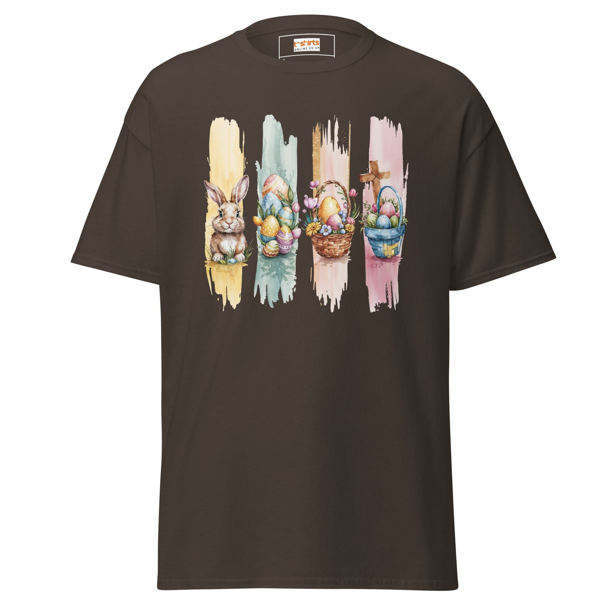 Easter Watercolour | Easter T-Shirt - Dark Chocolate - T-Shirts Online