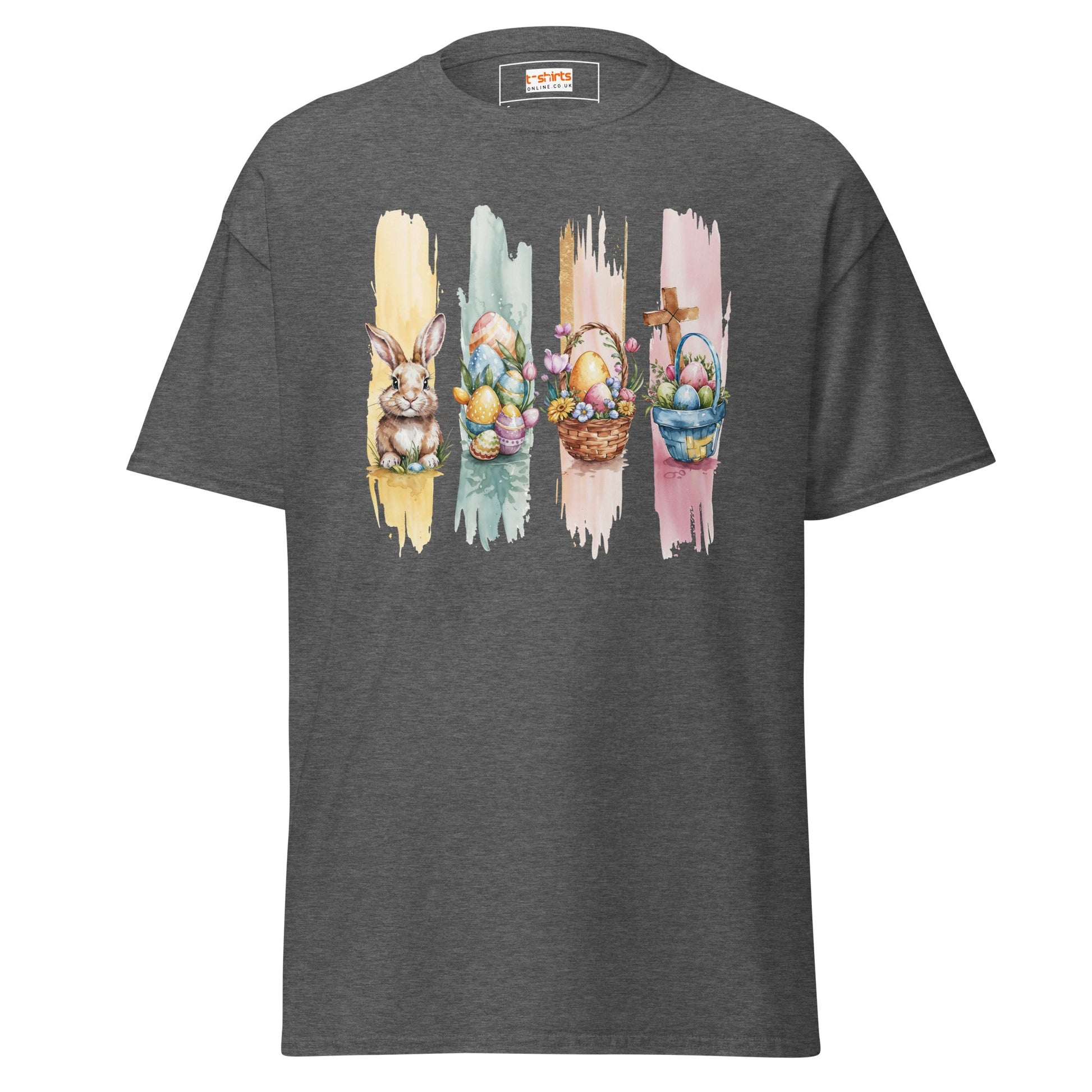 Easter Watercolour | Easter T-Shirt - Dark Heather - T-Shirts Online