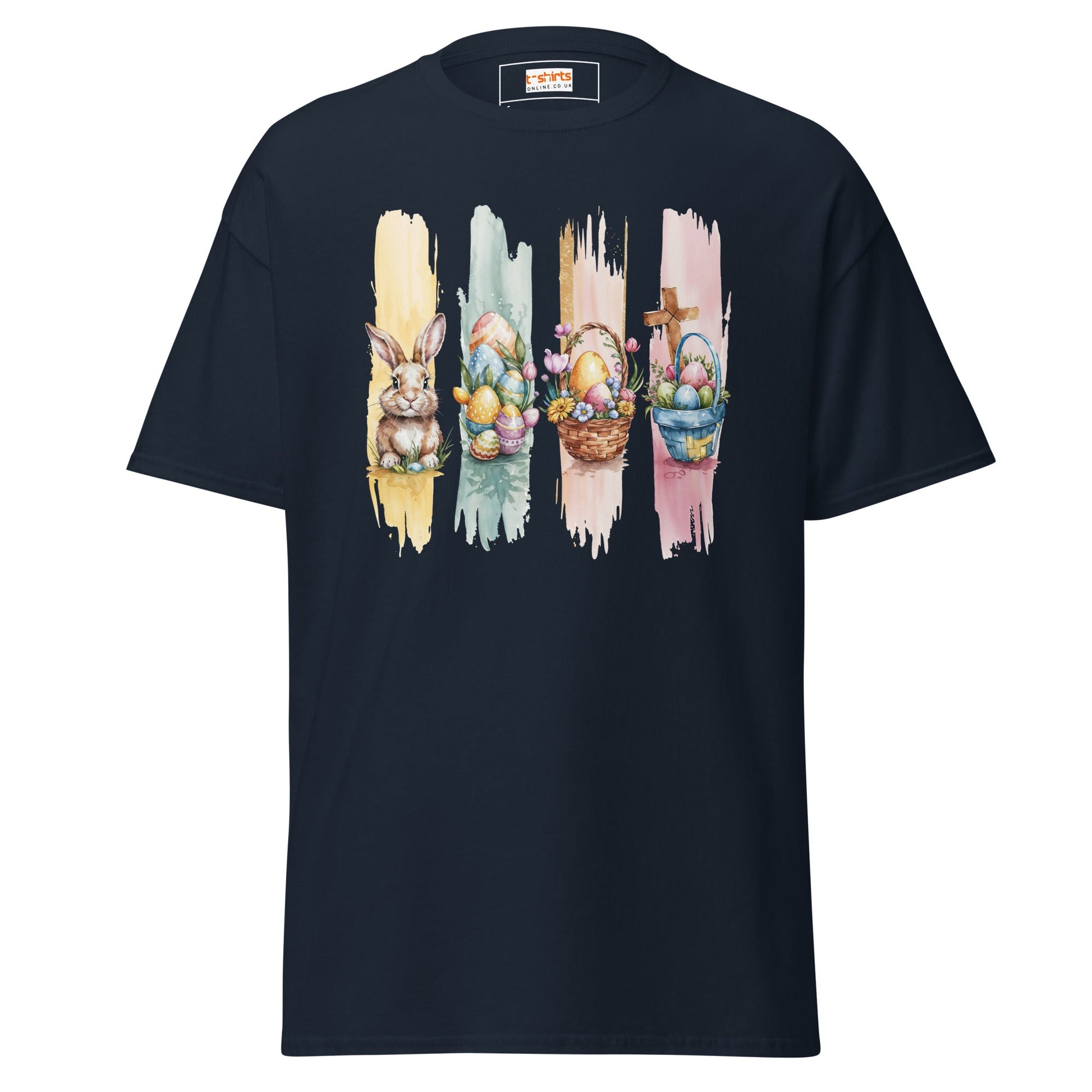 Easter Watercolour | Easter T-Shirt - Navy - T-Shirts Online