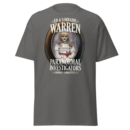 Ed & Lorraine Warren Paranormal Investigator T-Shirt - Charcoal - T-Shirts Online