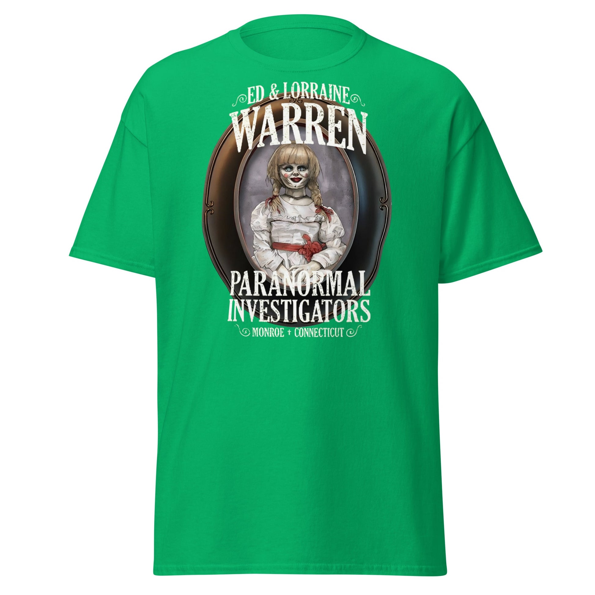 Ed & Lorraine Warren Paranormal Investigator T-Shirt - Irish Green - T-Shirts Online