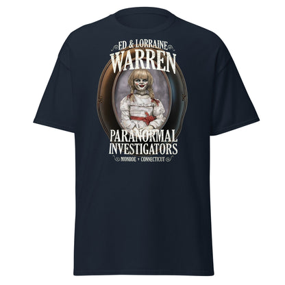 Ed & Lorraine Warren Paranormal Investigator T-Shirt - Navy - T-Shirts Online