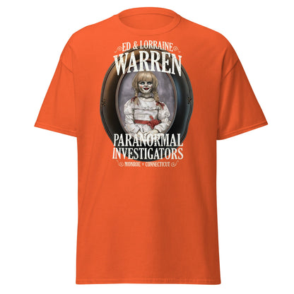 Ed & Lorraine Warren Paranormal Investigator T-Shirt - Orange - T-Shirts Online
