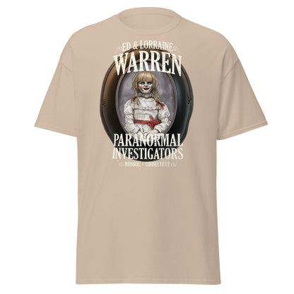 Ed & Lorraine Warren Paranormal Investigator T-Shirt - Sand - T-Shirts Online