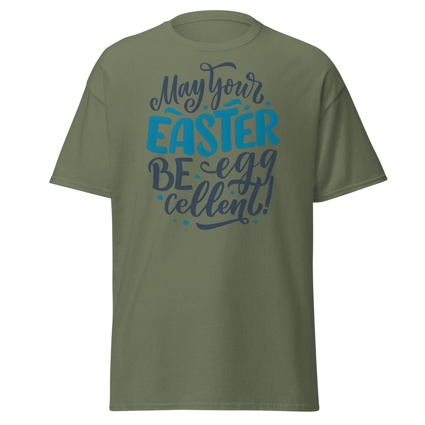 Egg - cellent Easter Hand - Lettered T-Shirt - Military Green - T-Shirts Online