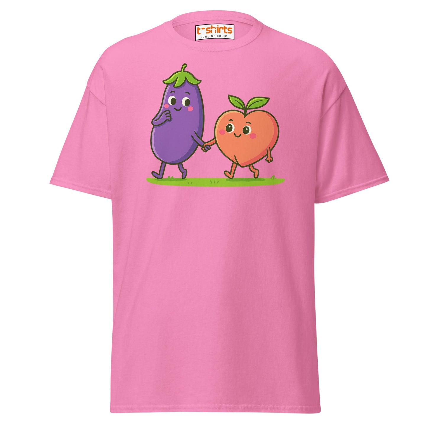 Eggplant & Peach Love T-Shirt – Kawaii Funny Tee - Azalea - T-Shirts Online