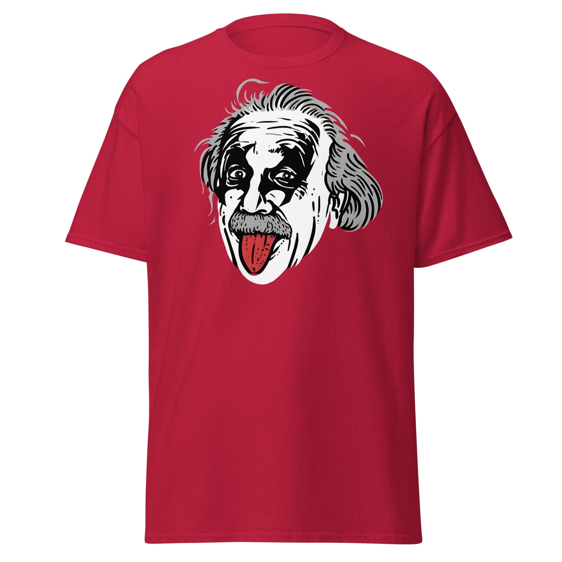 Einstein Tongue Out T-Shirt – Iconic Science Genius Tee - Cardinal - T-Shirts Online