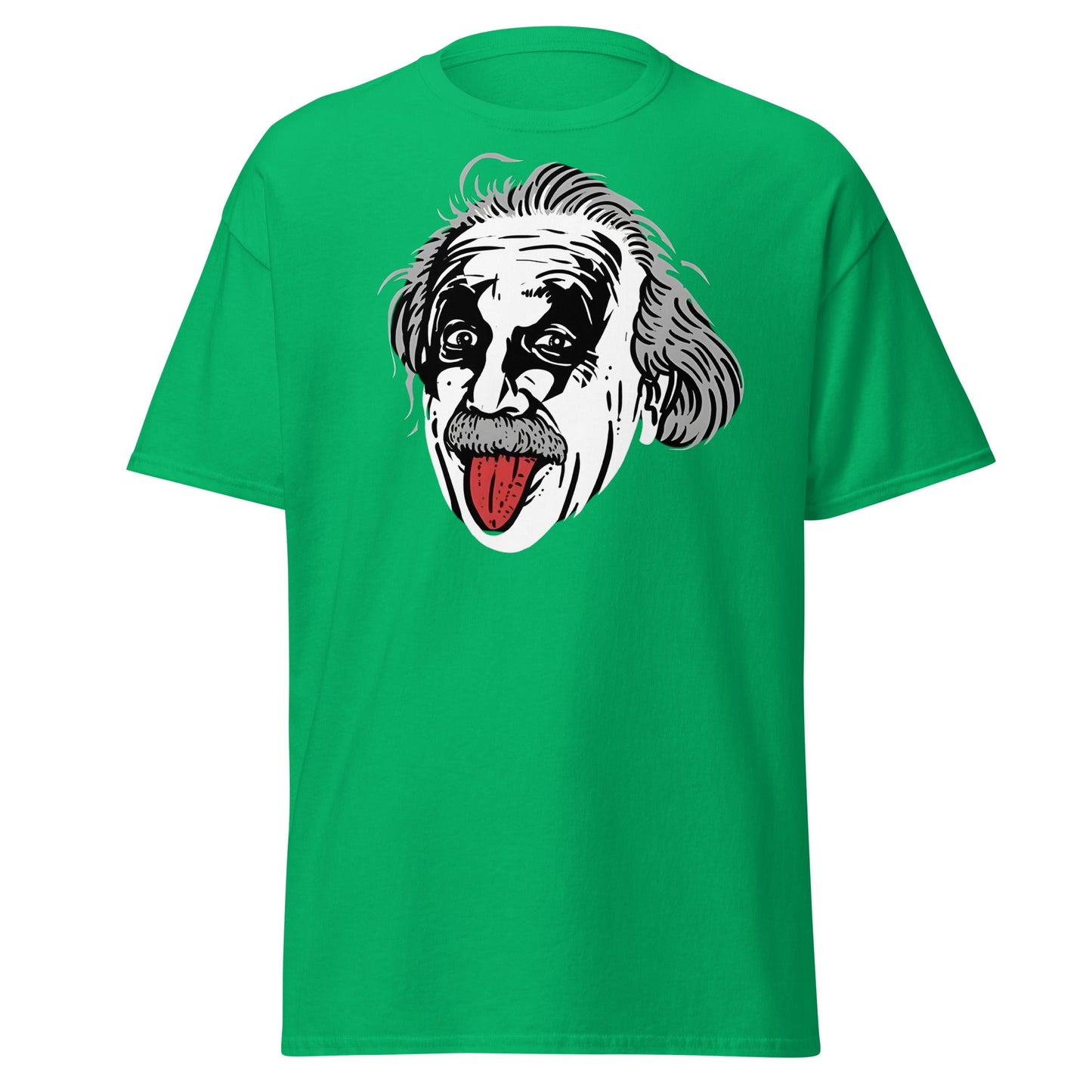 Einstein Tongue Out T-Shirt – Iconic Science Genius Tee - Irish Green - T-Shirts Online