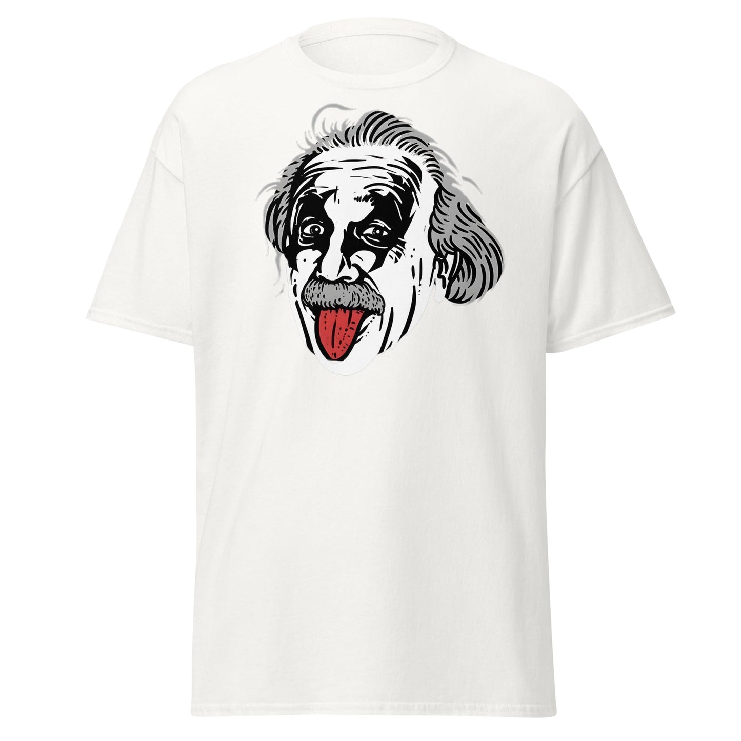 Einstein Tongue Out T-Shirt – Iconic Science Genius Tee - White - T-Shirts Online