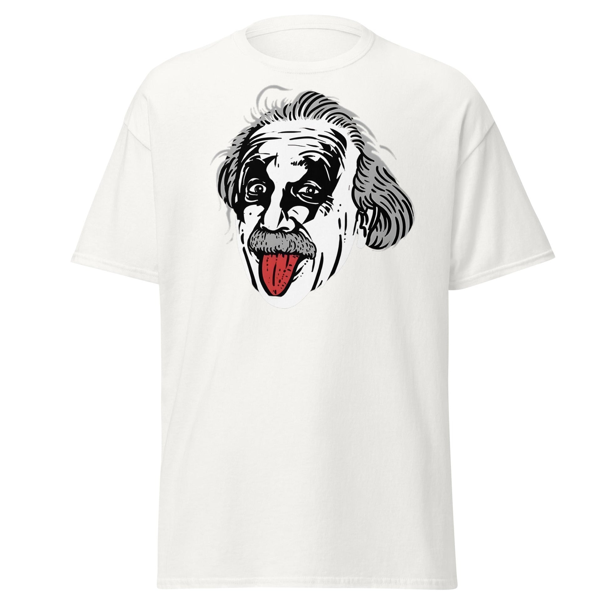 Einstein Tongue Out T-Shirt – Iconic Science Genius Tee - White - T-Shirts Online