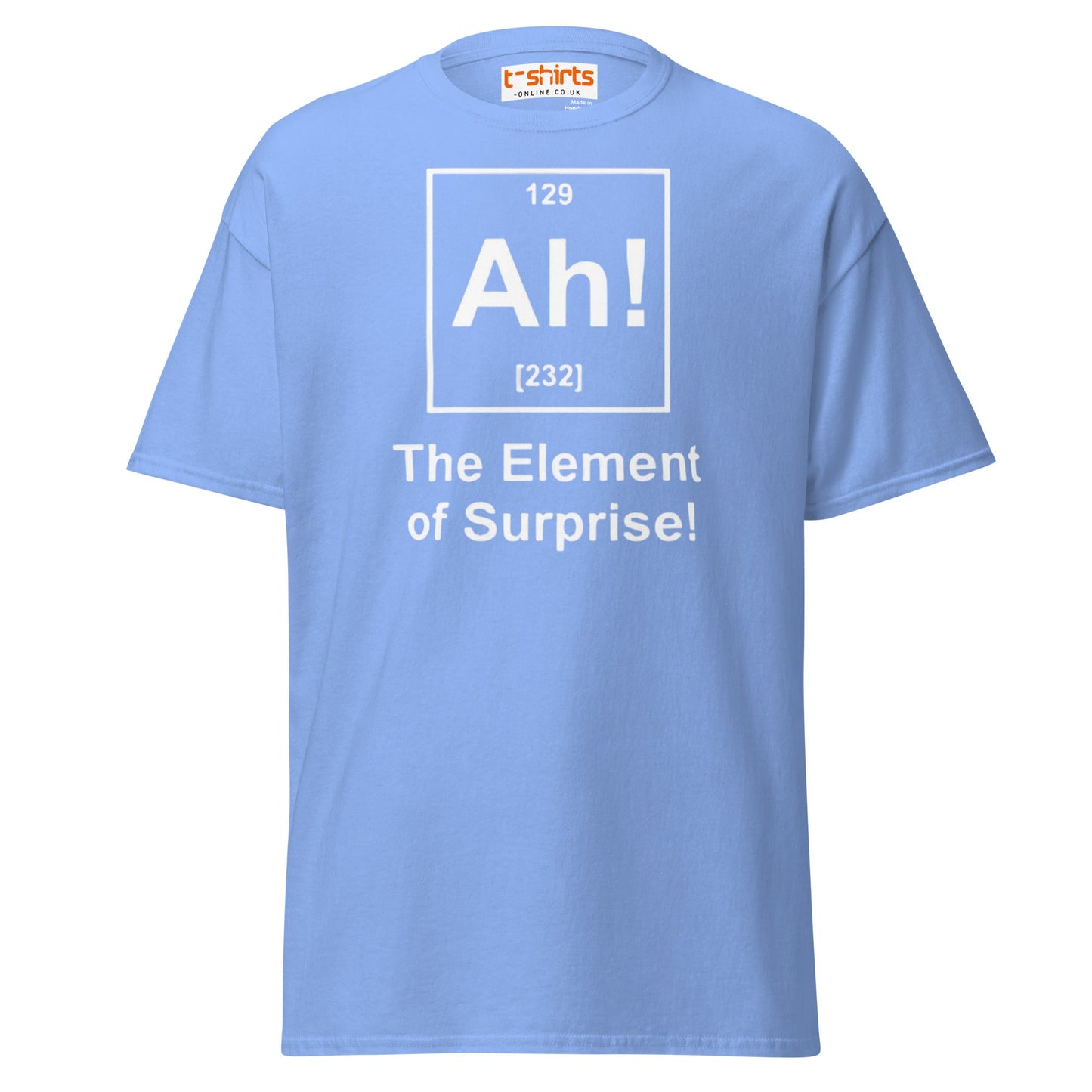 Element of Surprise T-Shirt | Funny Science Tee - Carolina Blue - T-Shirts Online